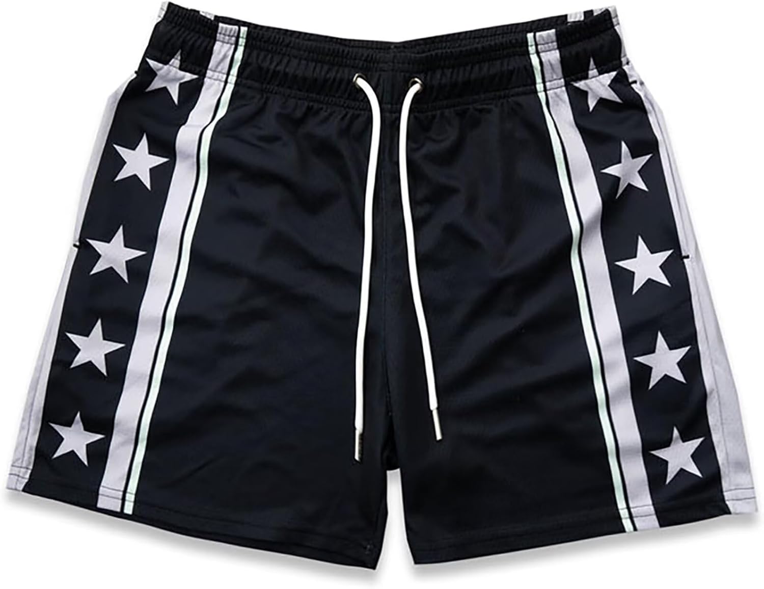 Men's Mesh Basketball Shorts Breathable Athletic Shorts with Pockets Lightning & Star Print Gym Training Outdoor - Image 40