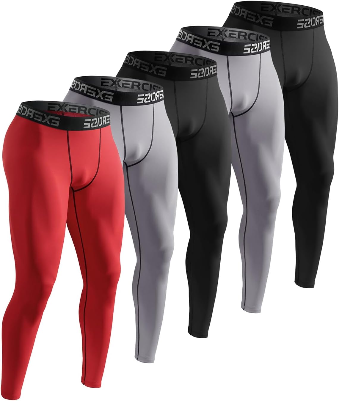 5/6 Pack Men’s Compression Pants Performance Athletic Baselayer Leggings Running Tights for Workout Basketball - Image 10