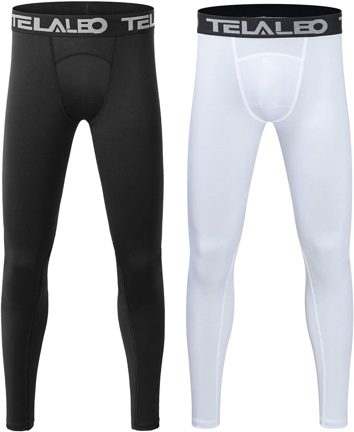 TELALEO 1/2/3/4 Pack Boys' Youth Compression Leggings Pants Tights Athletic Base Layer for Running Hockey Basketball - Image 11