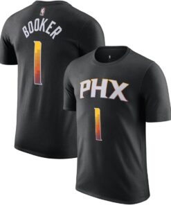 Devin Booker Phoenix Suns NBA Kids Youth 8-20 Black Statement Edition Performance Jersey T-Shirt