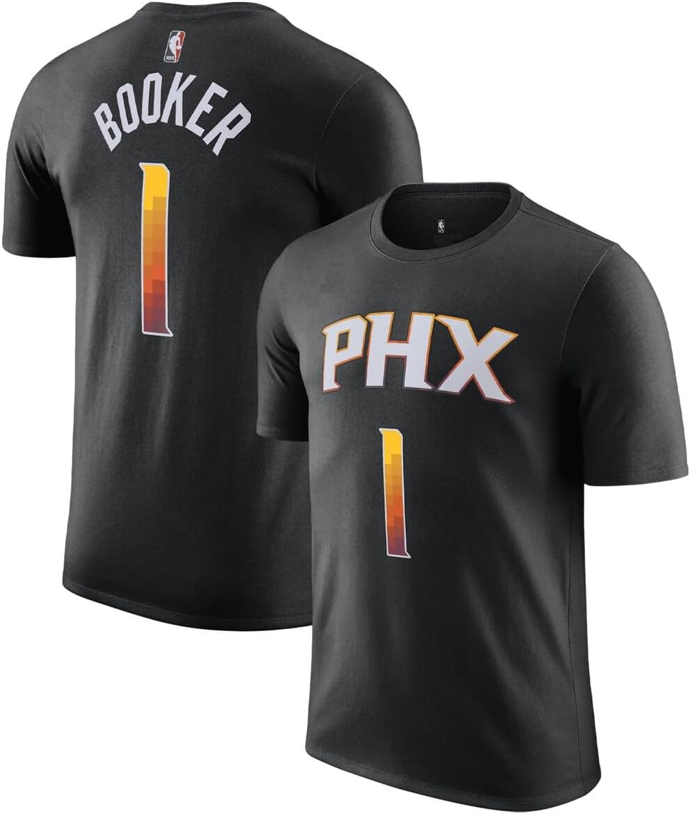 Devin Booker Phoenix Suns NBA Kids Youth 8-20 Black Statement Edition Performance Jersey T-Shirt