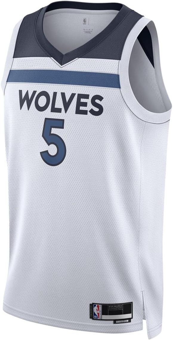 Anthony Edwards Minnesota Timberwolves NBA Kids Youth 8-20 Association Edition White Swingman Jersey - Image 2