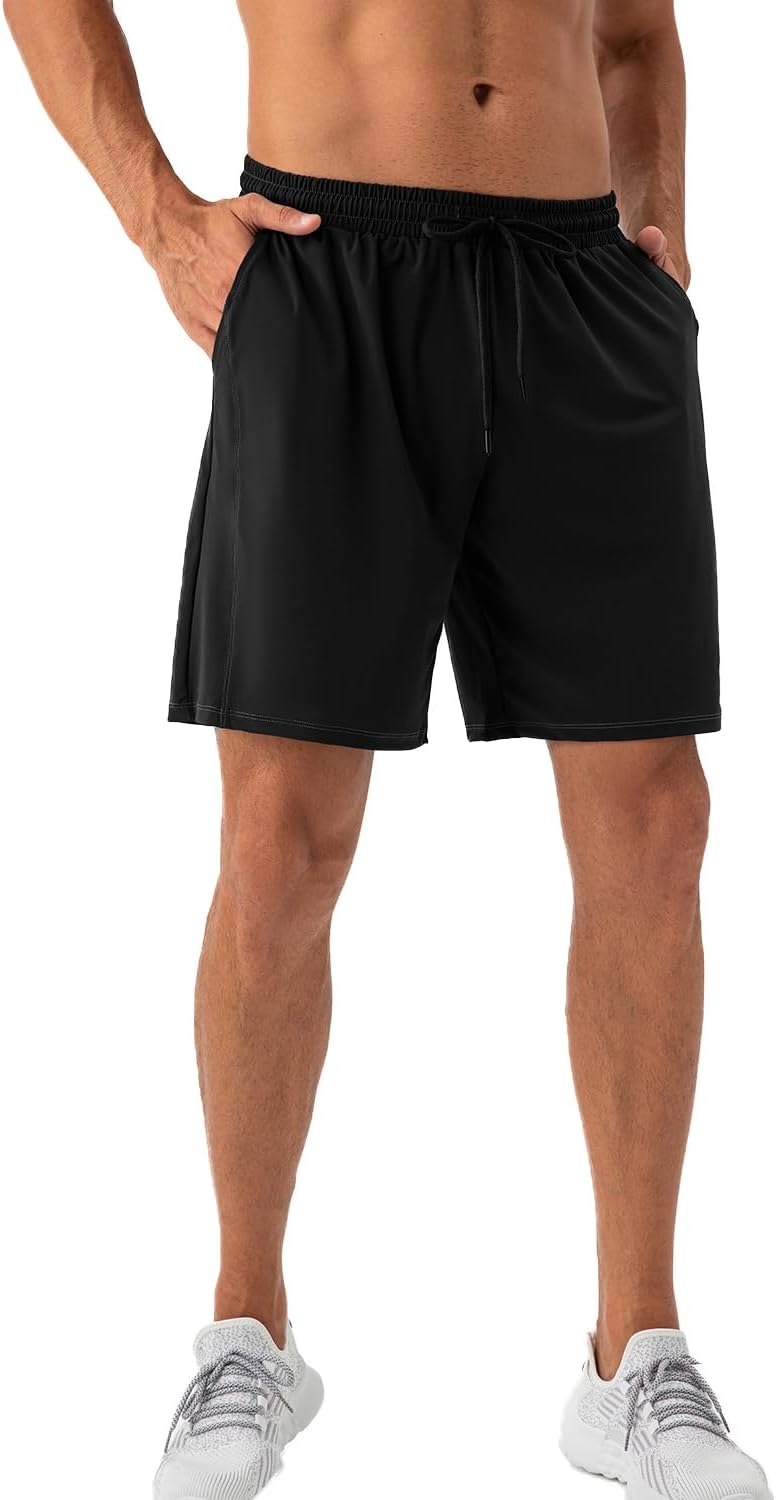 YEL Men's Athletic Gym Shorts with Pockets Basketball Shorts Quick Dry Lightiweight for Workout Running Summer Beach - Image 2