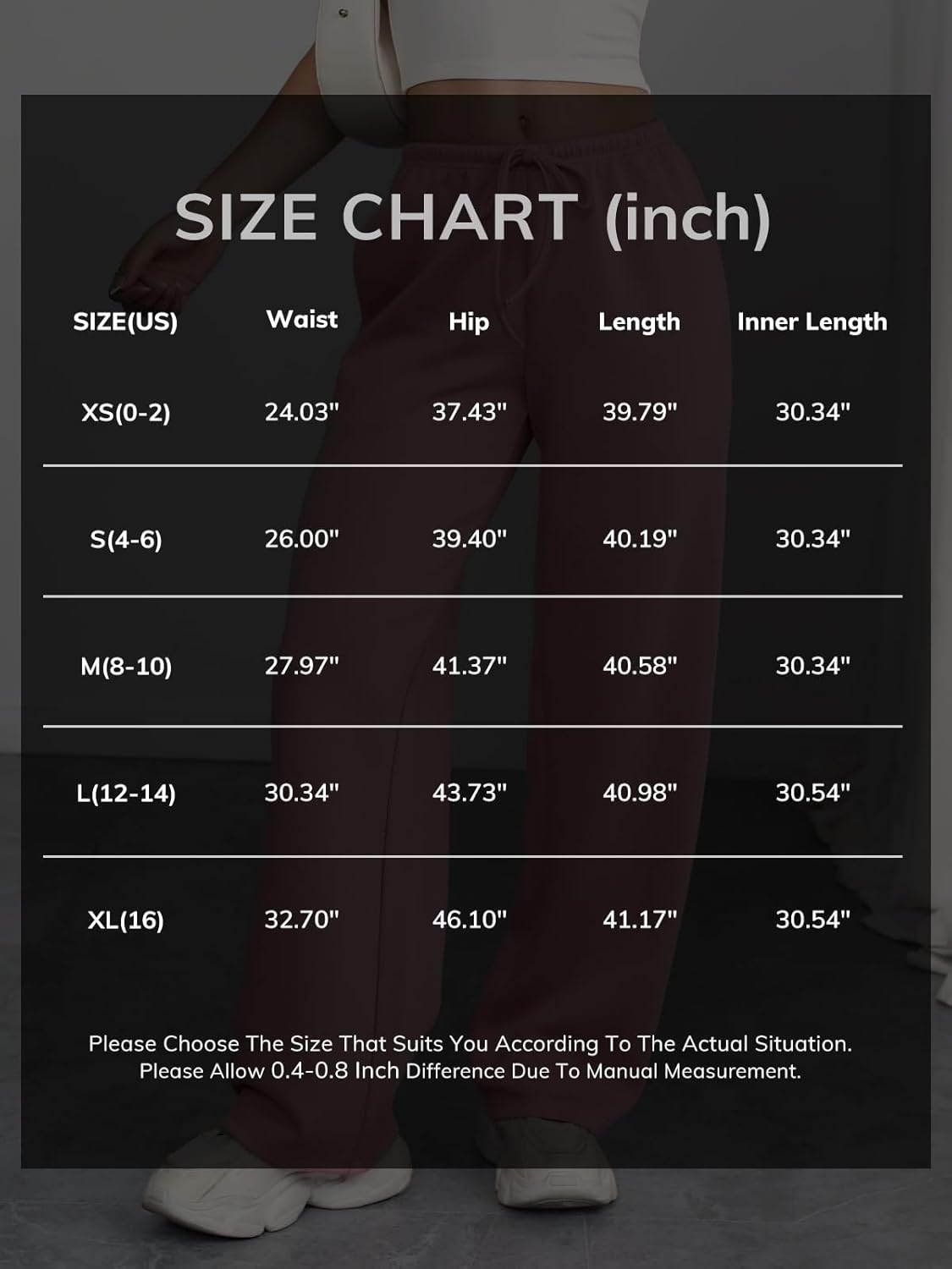 ATHMILE Womens Wide Leg Sweatpants Air Fabric Straight Lowrise Drawstring Elastic Low Waist Fall Clothing Pockets 2025 - Image 6