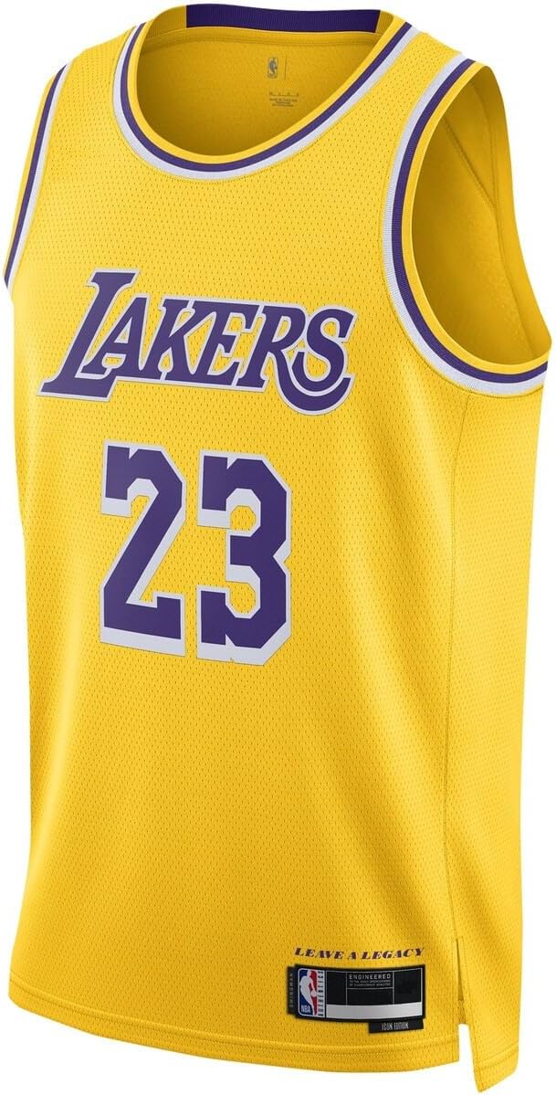 Lebron James Los Angeles Lakers NBA Kids Youth 8-20 Yellow Gold Icon Edition Swingman Jersey - Image 2