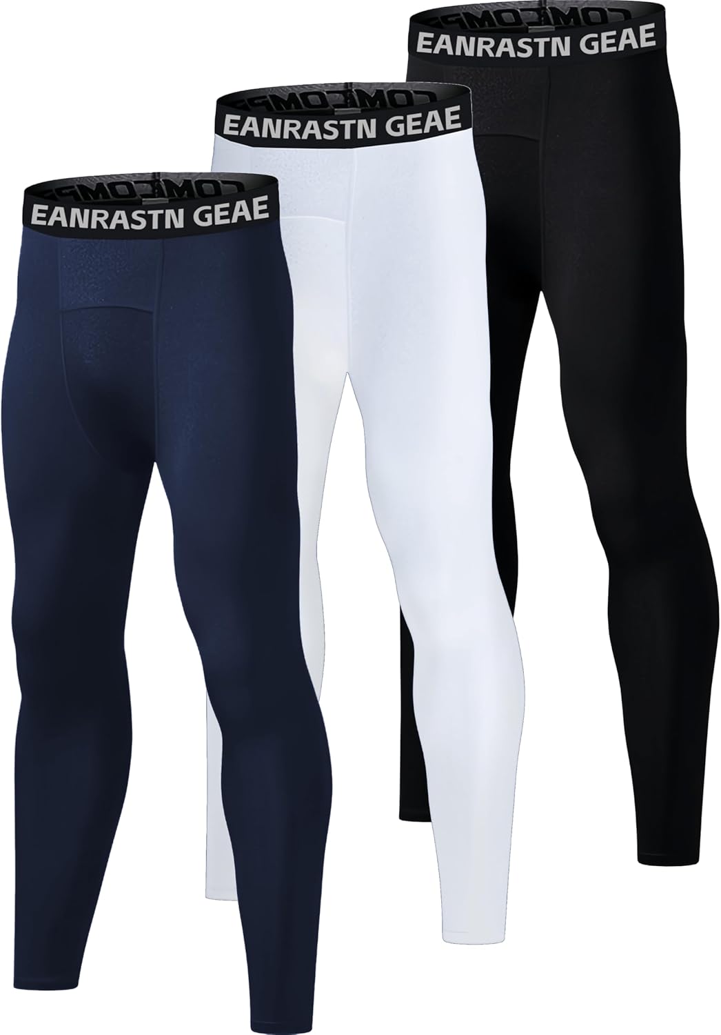 3 Pack Boys' Youth Compression Leggings Pants Tights Athletic Base Layer for Running Hockey Basketball - Image 7