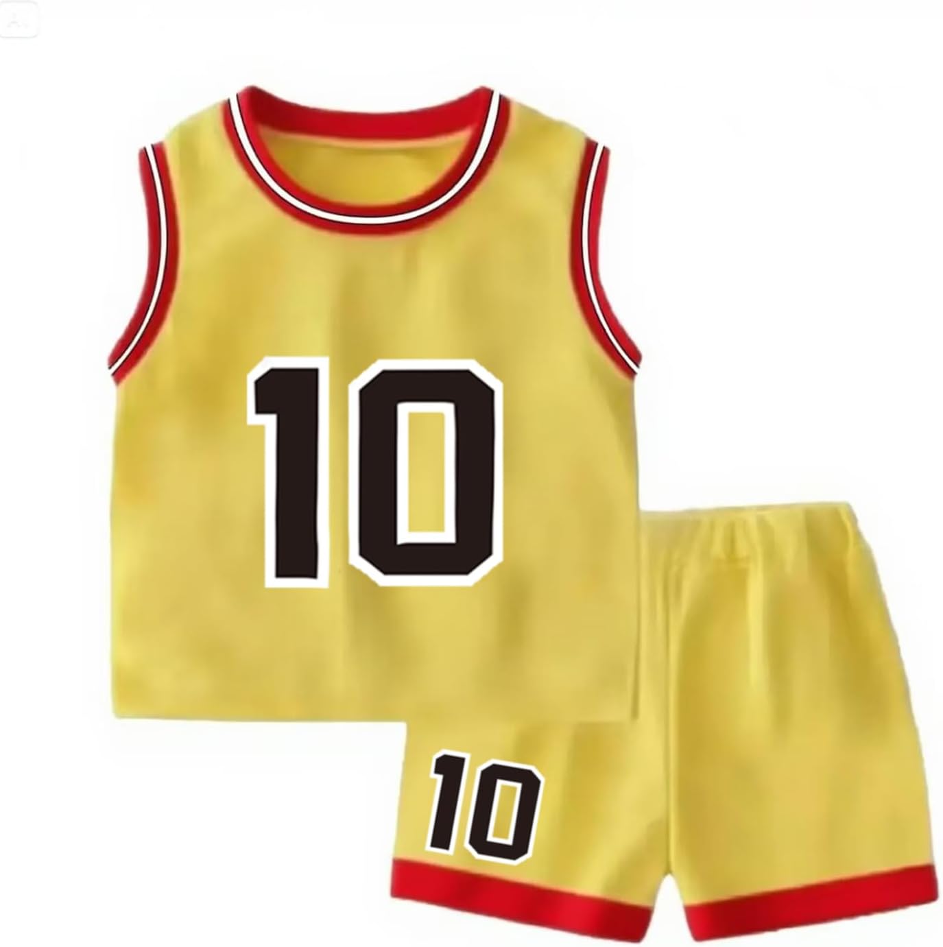 Kids Basketball Jerseys #10 Athletic Scrimmage Tank Top Shorts Sport Sets for 5-12 Years Girls and Boys - Image 8