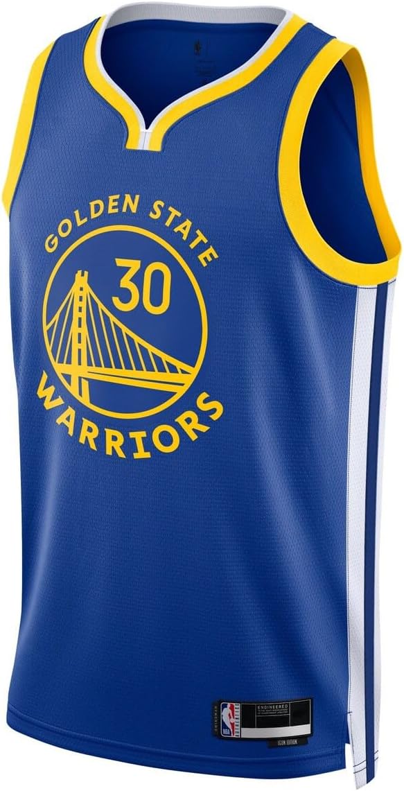 Stephen Curry Golden State Warriors NBA Kids Youth 8-20 Blue Icon Edition Swingman Jersey - Image 2