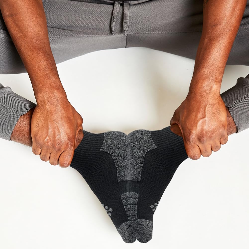 TRUEENERGY®: 6 Pack Men's Socks HIGH IMPACT CUSHION QUARTER SOCK (Large, 10-14.5) - Image 2