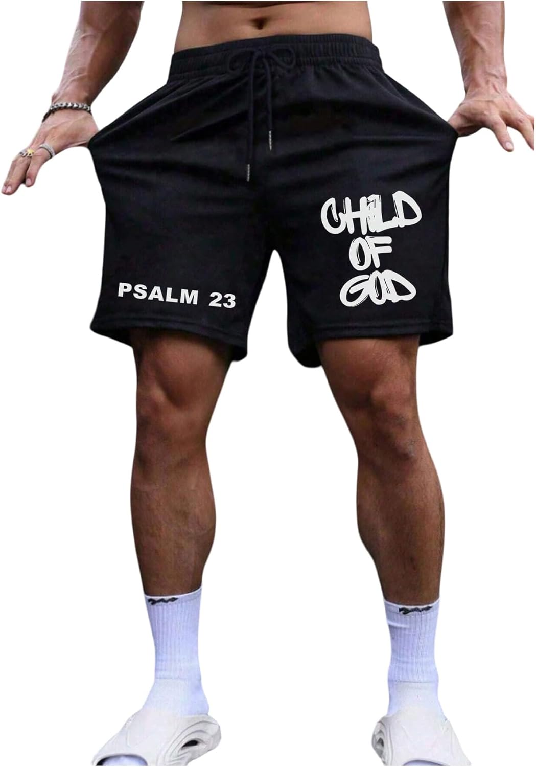 SOLY HUX Men's Graphic Shorts High Waist Elastic Casual Workout Athletic Gym Summer y2k Shorts - Image 8