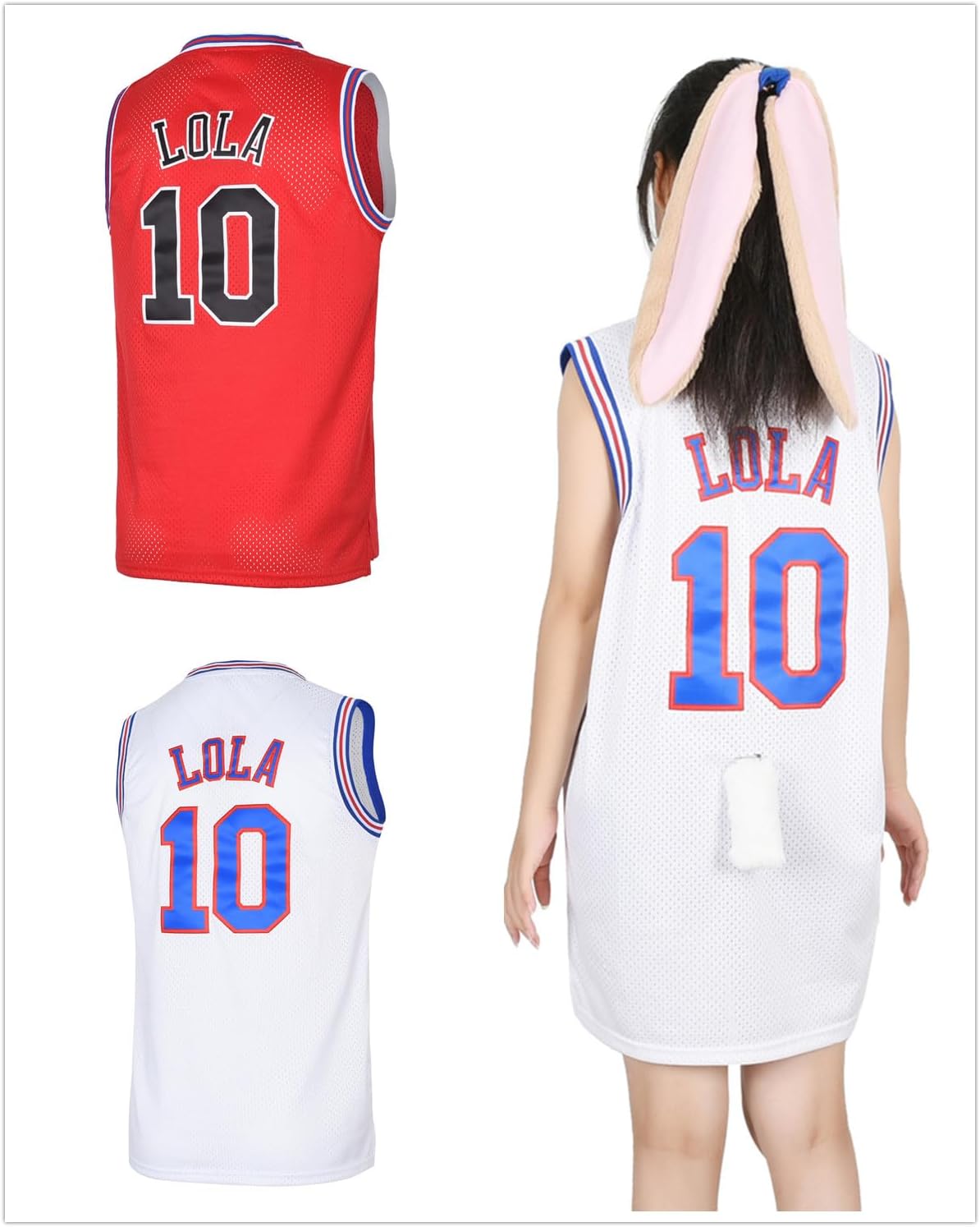 Lola Jersey #10 Cosplay Movie Jerseys for 90s Hip Hop Party Costume for Men/Women Basketball Jersey - Image 6
