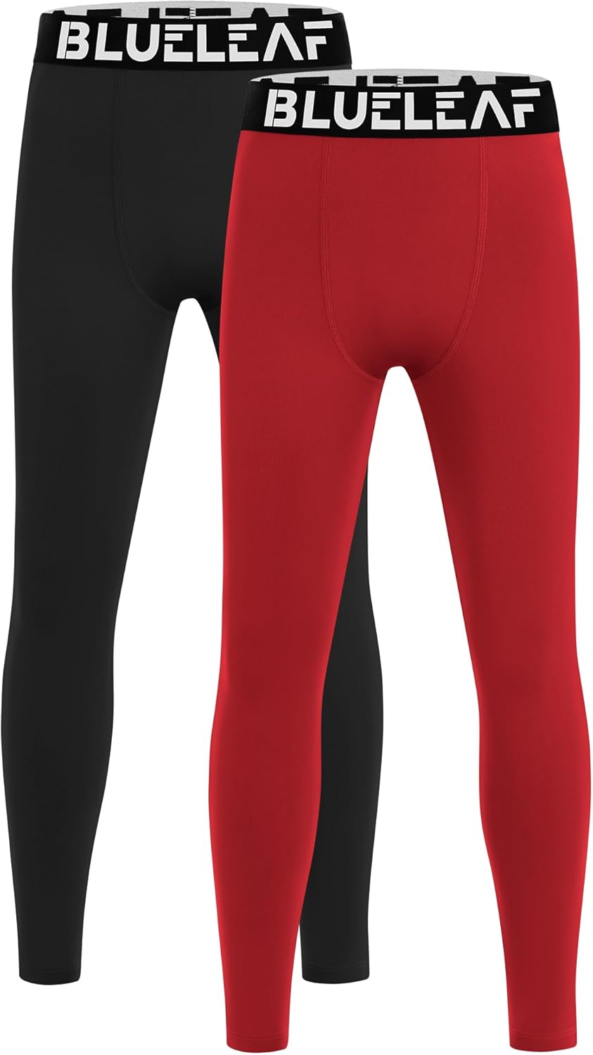 Blueleaf Boys Compression Leggings Youth Athletic Tights Basketball Pants Quick Dry Sports Base Layer for Football Baseball - Image 12