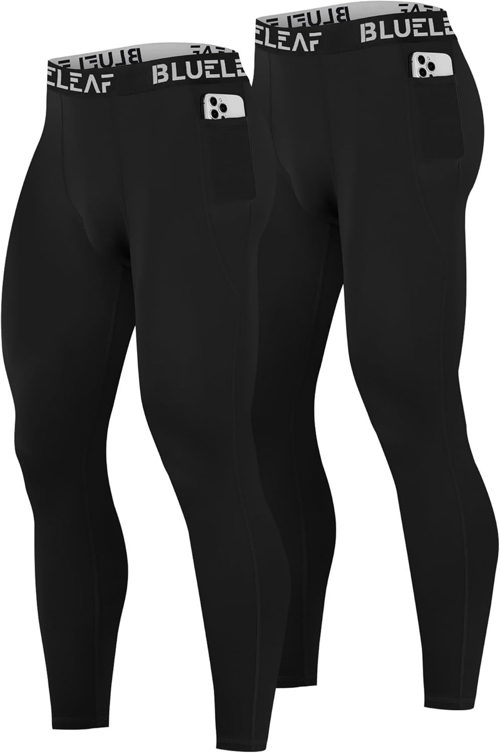 Blueleaf Men's Compression Pants Running Workout Leggings with Pockets Athletic Tights Base Layer for Basketball Sports - Image 9