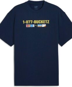 PUMA Mens The Hooper Graphic Crew Neck Short Sleeve Casual Tops Casual - Black