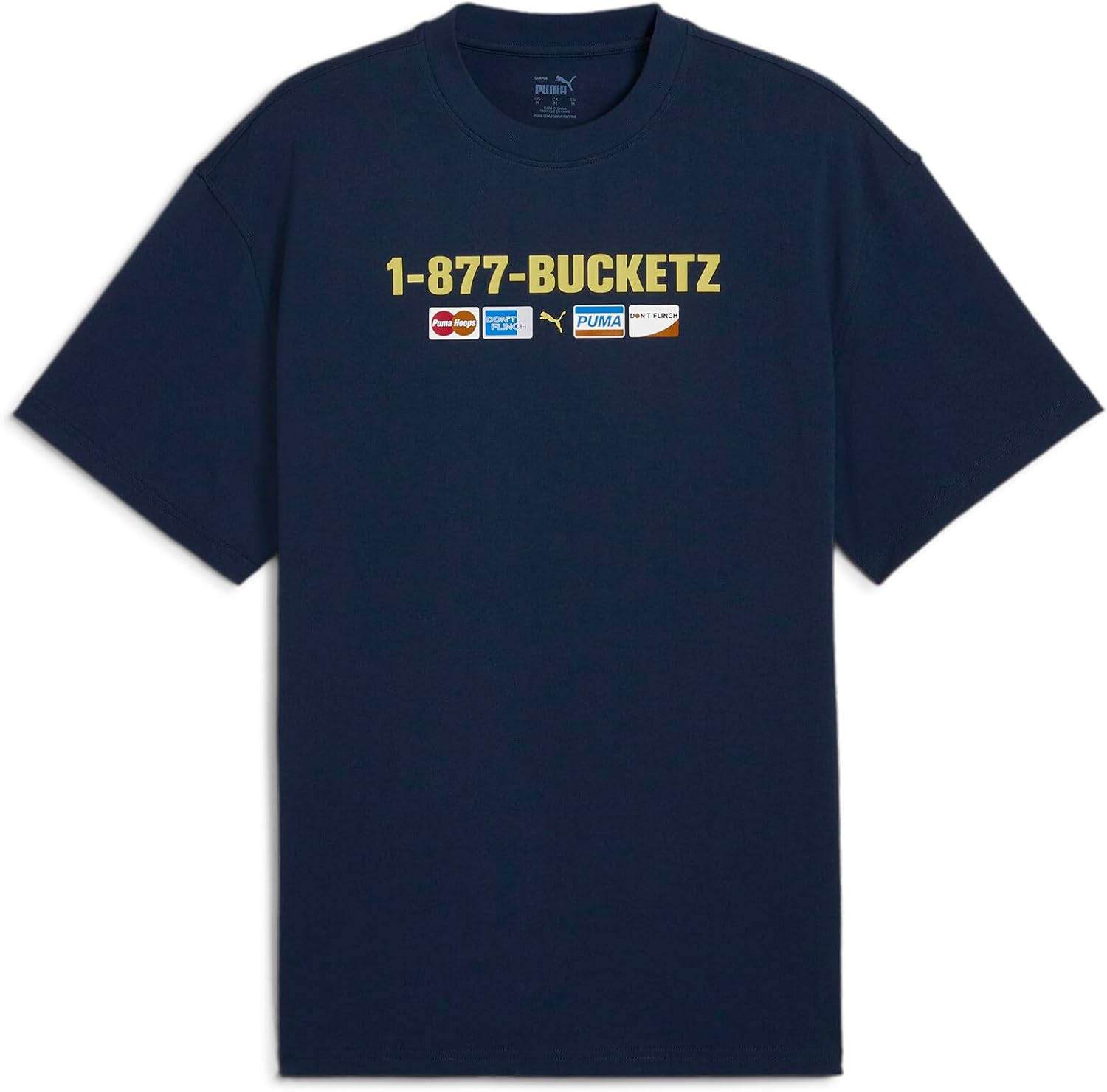 PUMA Mens The Hooper Graphic Crew Neck Short Sleeve Casual Tops Casual - Black