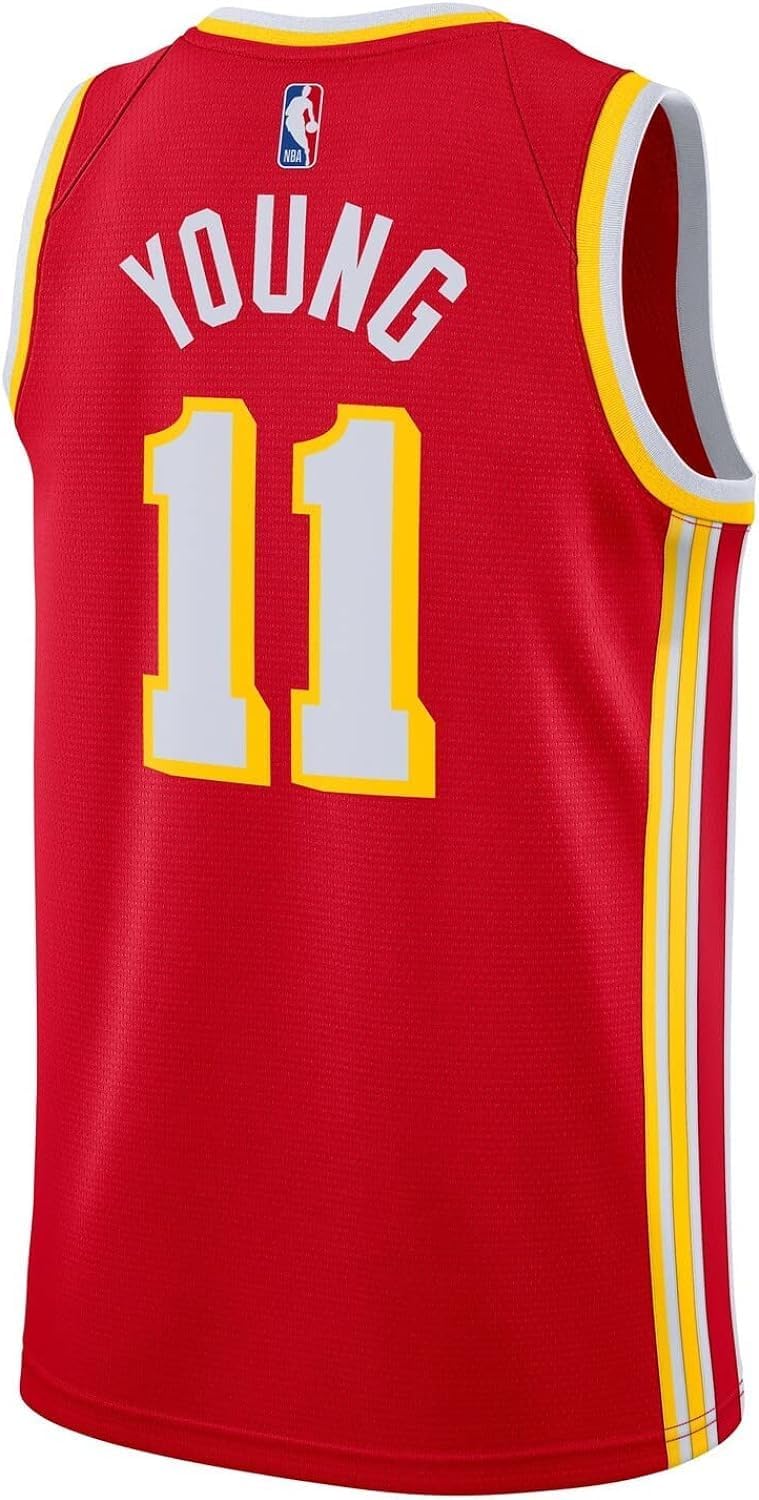 Trae Young Atlanta Hawks NBA Kids Youth 8-20 Red Icon Edition Swingman Jersey - Image 3