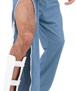 Tearway Mens Post Surgery Pants 2 Side Zippers Basketball Sweatpants Tear Way Pants Bedridden Patient Clothing