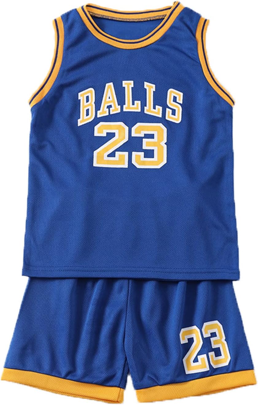 Kids Sports Shorts Set Todder Boys Jerseys Tracksuit 2 Piece Basketball Top Mesh Shorts Set - Image 8