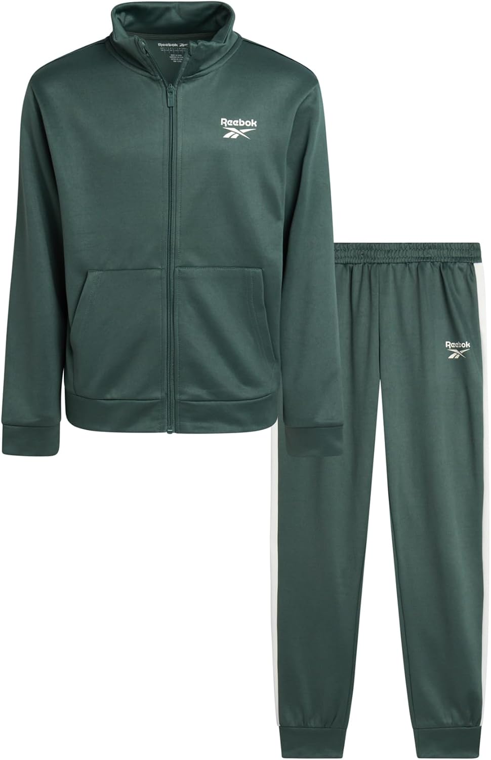 Reebok Boys Tracksuit Set - 2 Piece Athletic Tricot Fleece Lined Zip Up Jacket and Boys Sweatpants for Toddlers & Big Boys - Image 11