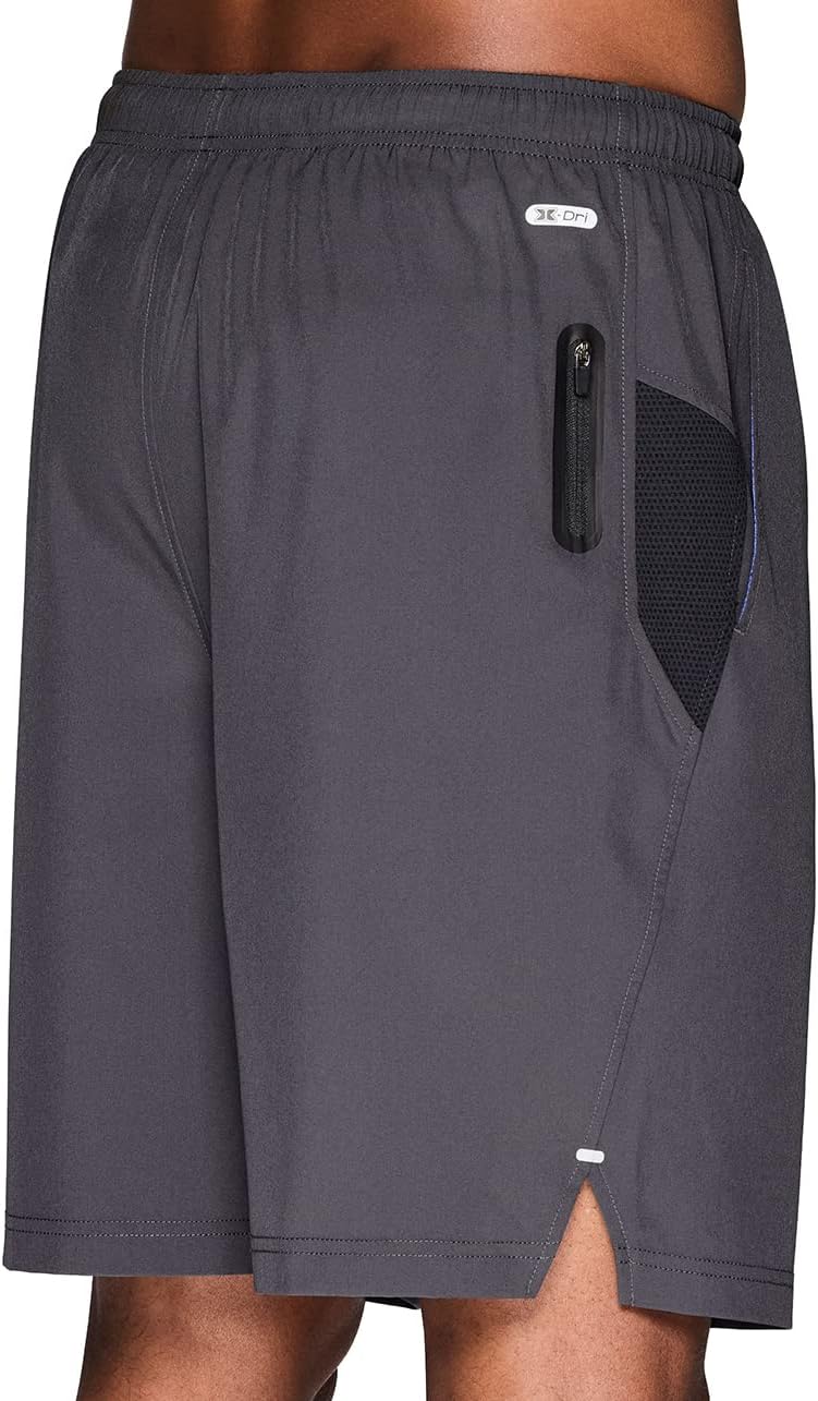 RBX Active Men's 9-Inch Inseam Stretch Woven Athletic Basketball Gym Shorts with Pockets - Image 2