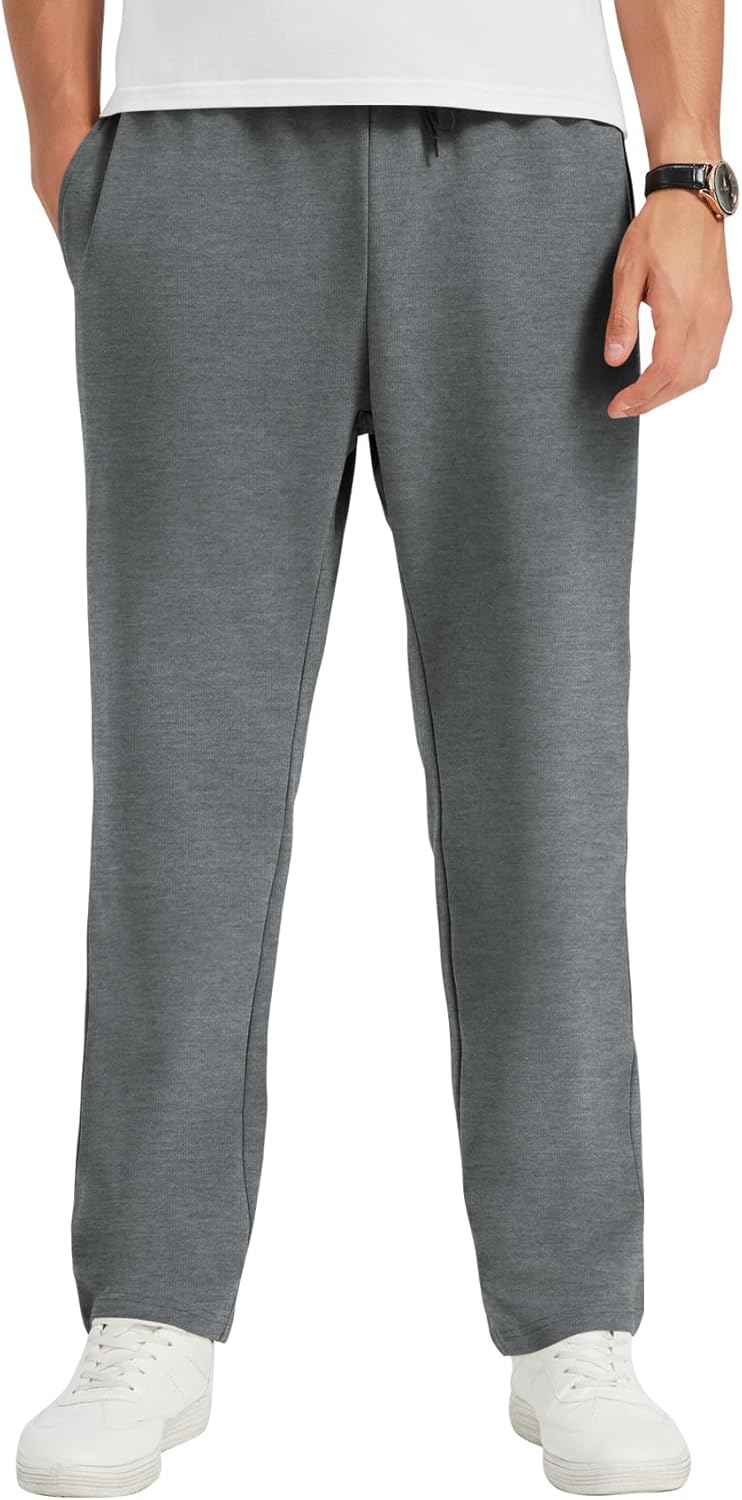 Idtswch 30/32/34/36/38/40 Long Inseam Mens Tall Sweatpants Open Bottom Joggers Athletic Yoga Pants with Pockets - Image 8