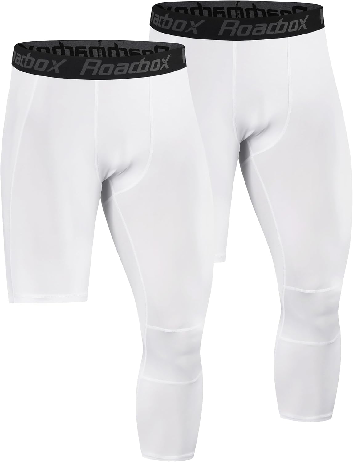 Roadbox Men's One Leg Compression Tights Pants, 3/4 Basketball Football Single Leg Leggings, Athletic Base Layer Underwear - Image 11