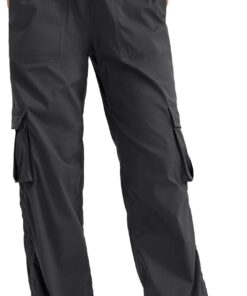 CRZ YOGA Lightweight Casual Cargo Pants for Women 30" Adjustable Ruched Straight Leg Travel Workout Athletic Hiking Joggers
