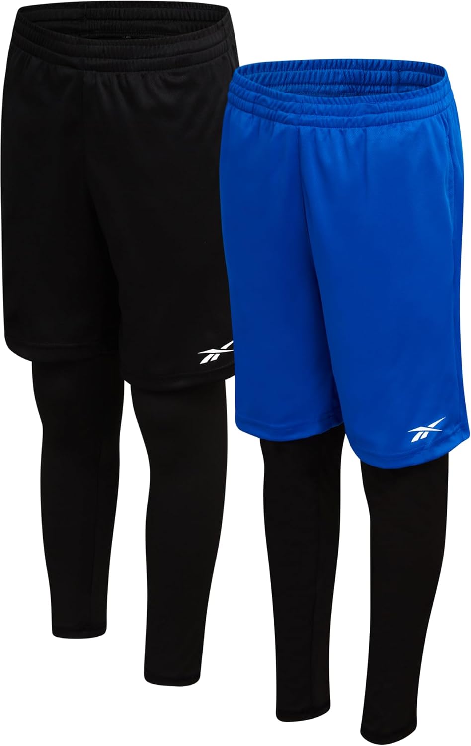 Reebok Boys Basketball Shorts - 2 Pack 2-in-1 Boys Athletic Shorts for Running with Compression Leggings Pockets & Drawstring - Image 12