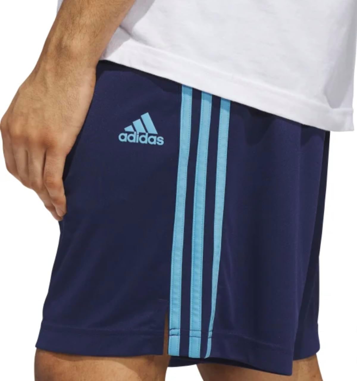 adidas Mens 3S PES Athletic Shorts Training Casual Bottoms Casual Moisture Wicking - Grey