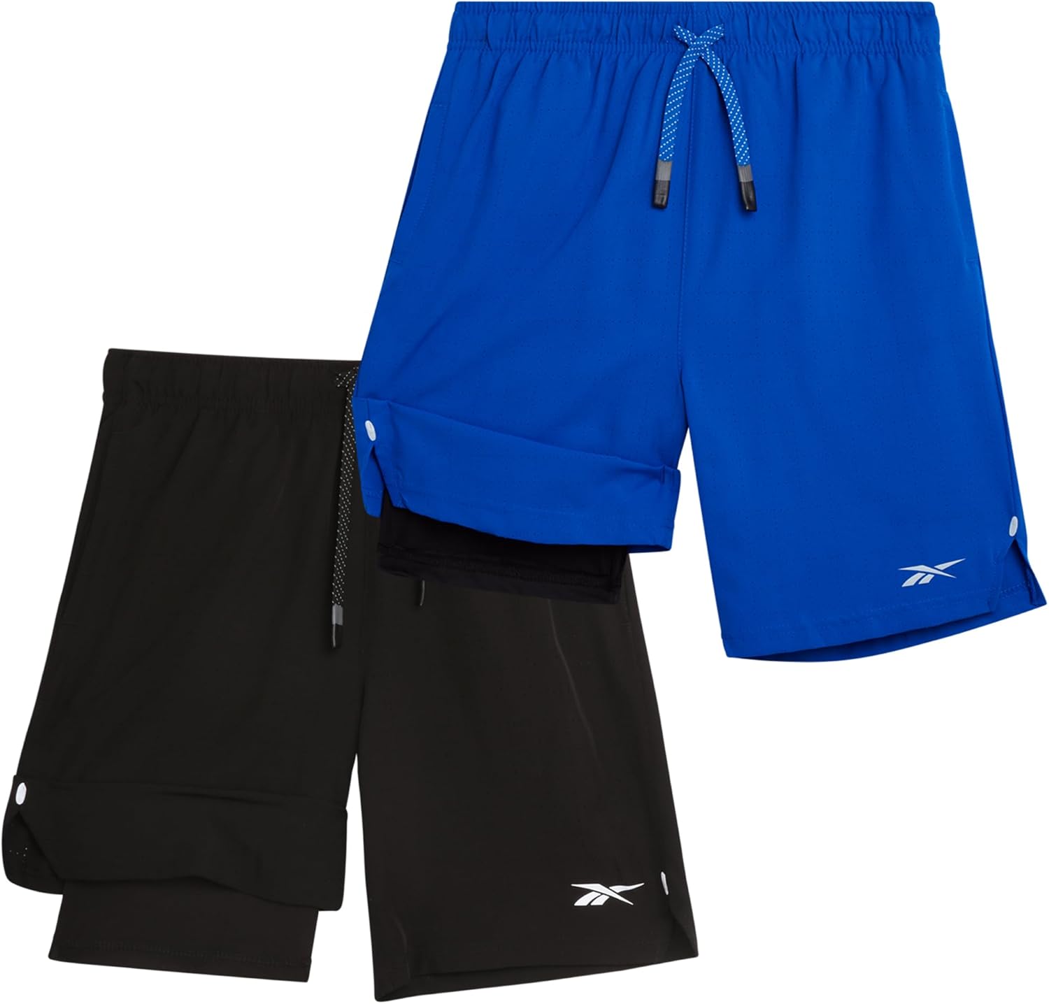 Reebok Boys Athletic Shorts 2 Pack – 2-in-1 Boys Basketball Shorts with Compression Liner – Quick Dry Running Shorts - Image 9