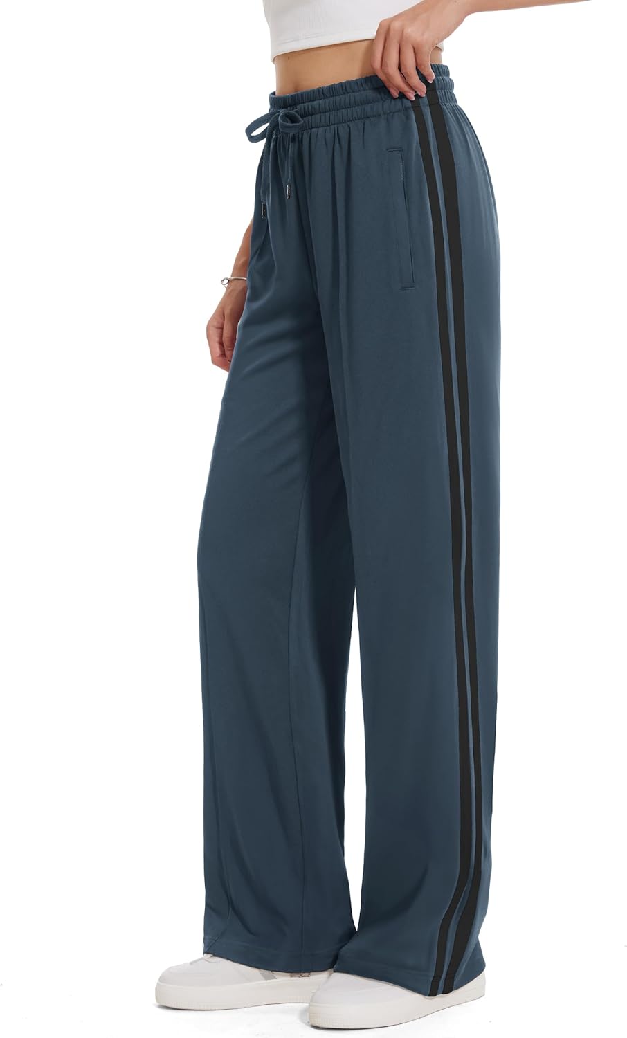 Tapata Women's 28/30/32/34 Inseam Track Pants Loose Straight Leg Jogging Sweatpants Warm-Up Sports Athletic Running - Image 9