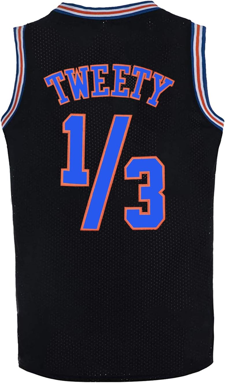 BOROLIN Mens Basketball Jersey 1/3 Tweety Space Jersey 90s Sports Shirts Hiphop Party Clothing - Image 4