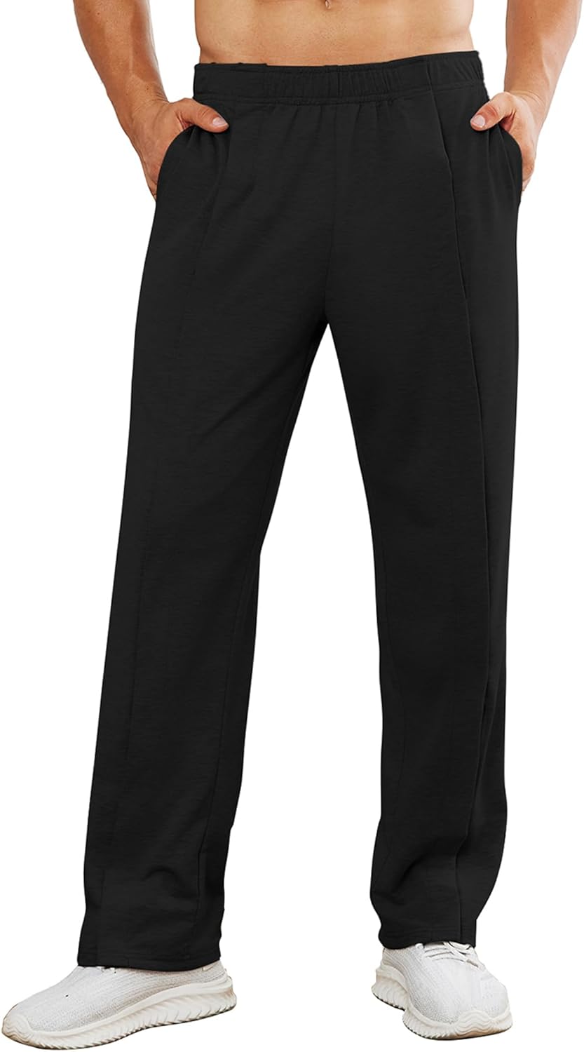 Deyeek Tear Away Pants for Men Easy Open Side Wide Leg Post Surgery Pants Soft Adaptive Breakaway Sweatpants with Pockets - Image 5