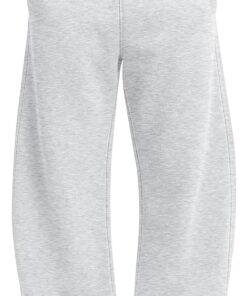HeSaYep Men's Fleece Baggy Sweatpants Wide Leg Barrel Sweat Pants Lounge Athletic Gym Pants with Pockets