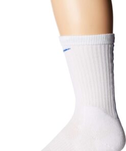 Nike Elite Basketball Crew Socks Medium (Fits Men Size 6-8, Women 6-10) White, Royal SX7626-100