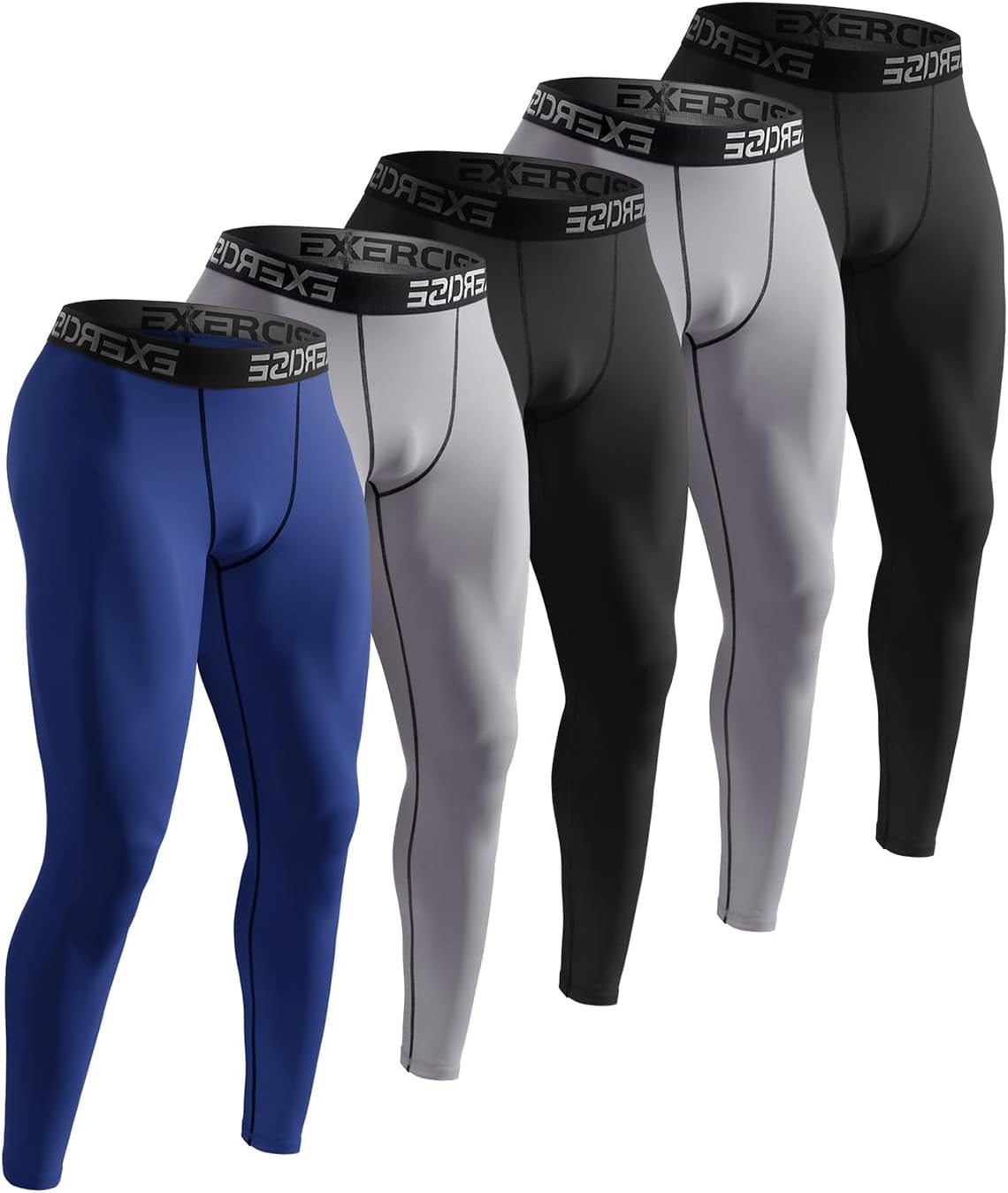 5/6 Pack Men’s Compression Pants Performance Athletic Baselayer Leggings Running Tights for Workout Basketball - Image 6