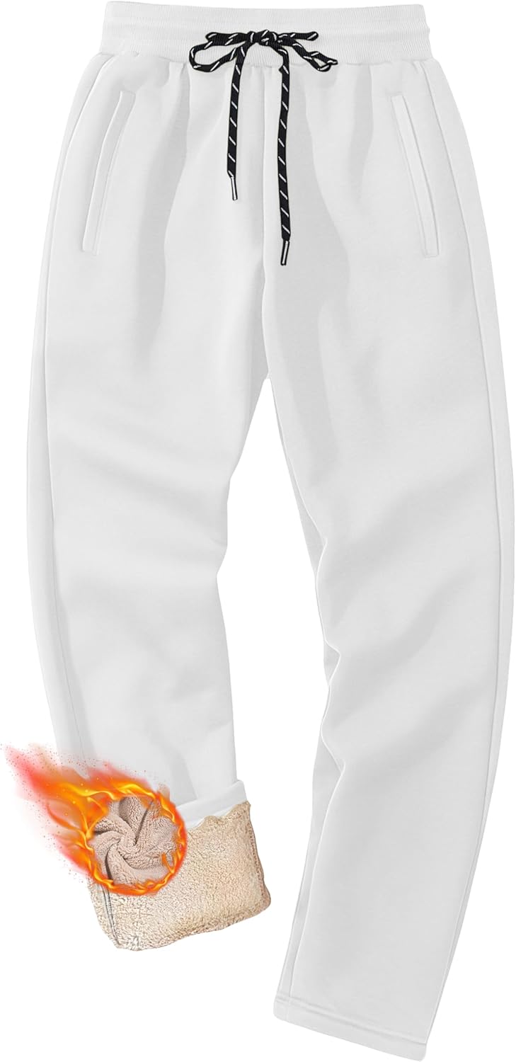 MAGCOMSEN Men's Winter Fleece Pants Sherpa Lined Sweatpants Thermal Warm Thicken Pants Active Joggers with 3 Pockets - Image 17