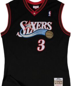Allen Iverson Philadelphia 76ers NBA Mitchell & Ness Boys Kids 4-7 Black Hardwood Classics Swingman Jersey
