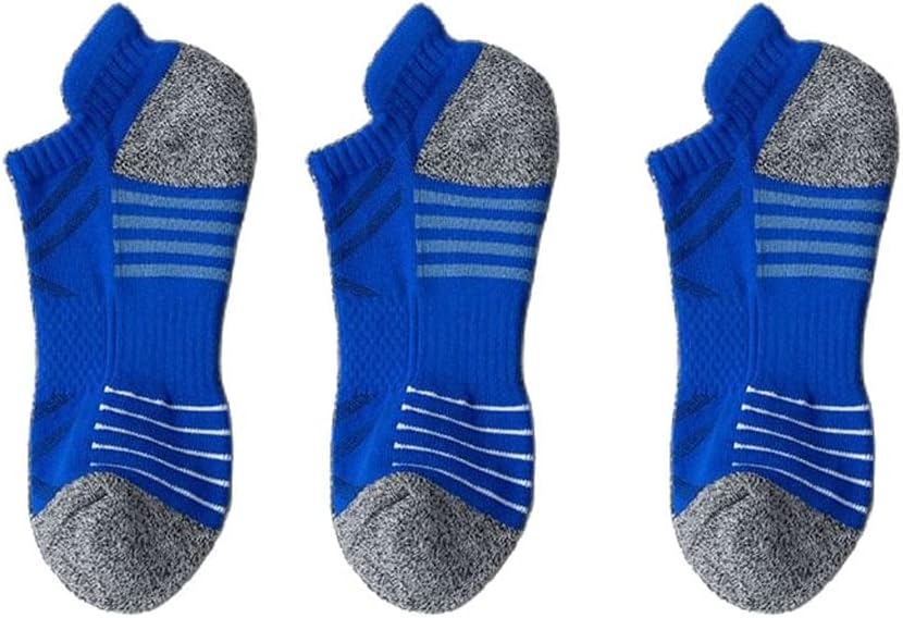 Men's Soles Thickened Towel Basketball Socks Color-Blocking Outdoor Sports Boat Socks Shallow Socks(C) - Image 7
