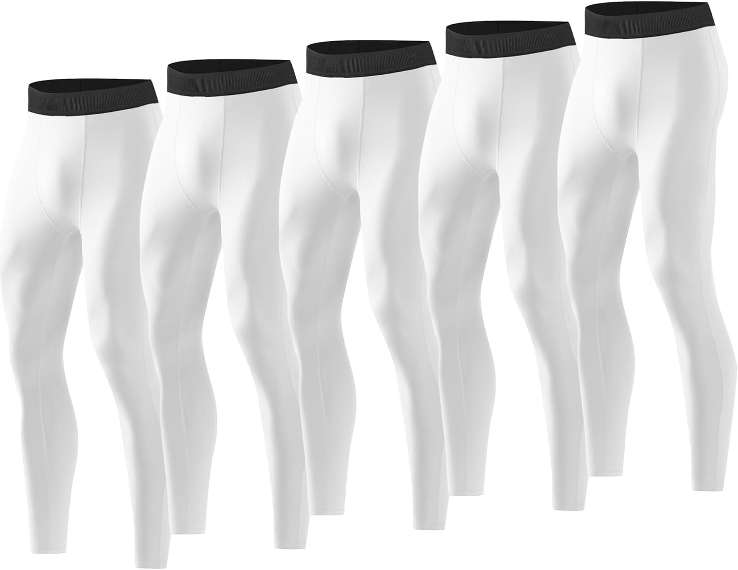 Compression Pants Leggings Running Tights for Men 1,3 or 5 Pack Athletic Base Layer Pants for Workout Basketball - Image 16