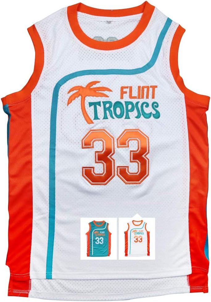 Flint Tropics Jersey Moon 33 Basketball Jerseys for Men S-XXXL