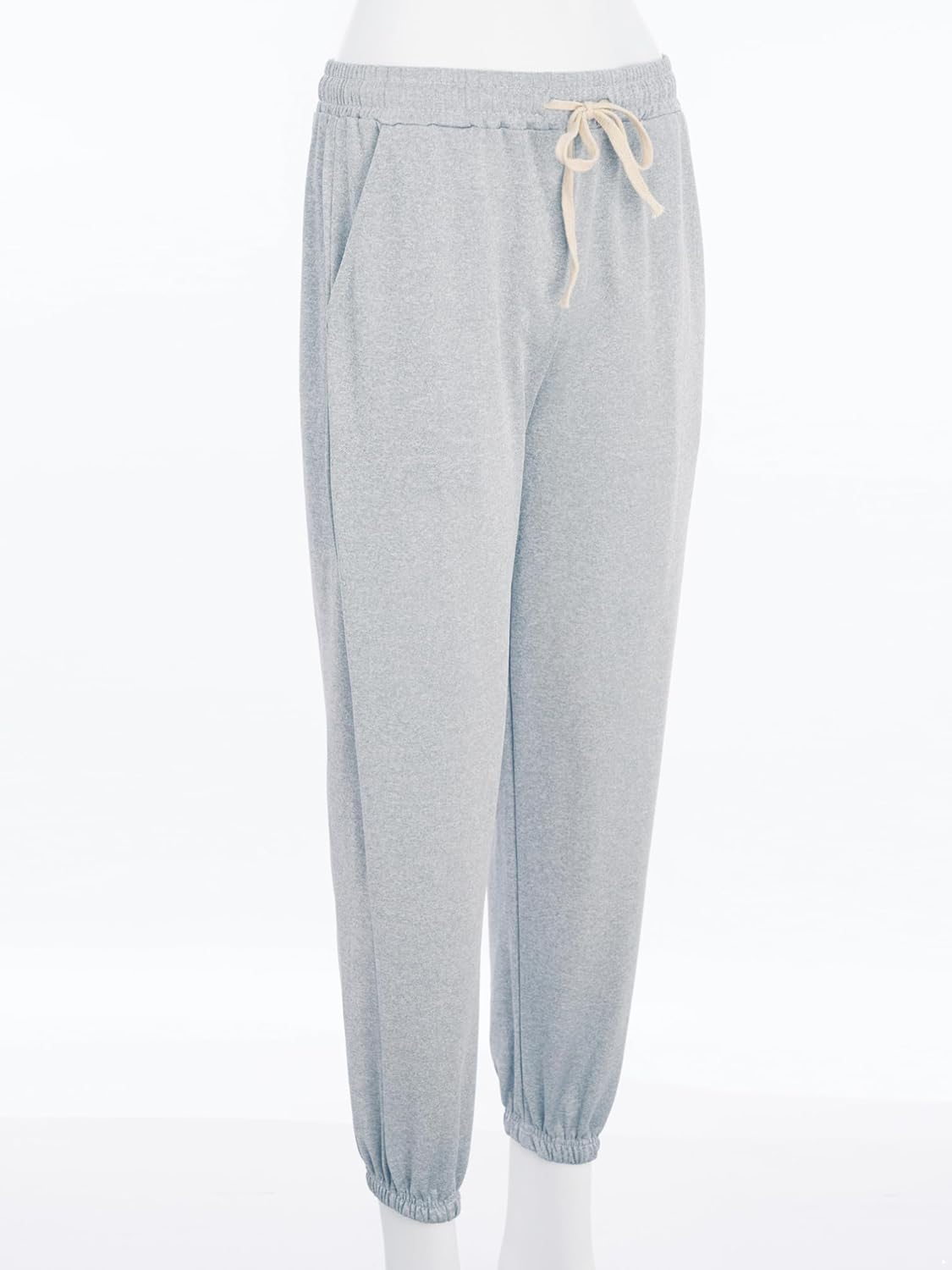 YiZYiF Men's Solid Color Sweatpants with Pockets Cotton Joggers Sports Pants Basketball Jogging Trousers - Image 5