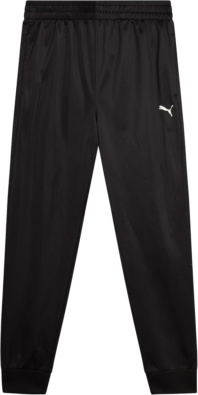 PUMA Active Boys Pants - Athletic Tricot Youth Kids Boys Jogger Sweatpants with Pockets and Elastic Waistband (Sizes: 8-20)