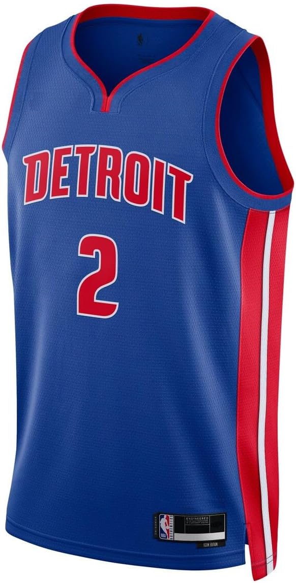 Cade Cunningham Detroit Pistons NBA Kids Youth 8-20 Blue Icon Edition Swingman Jersey - Image 2