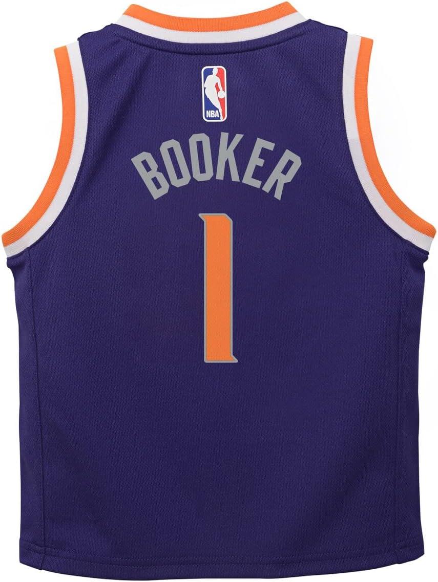 Devin Booker Phoenix Suns NBA Kids 4-7 Purple Icon Edition Player Jersey - Image 3