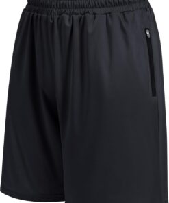 Basketball Gym Mens Shorts with Zipper Pockets - Quick Dry Lightweight Athletic Workout Running Casual Shorts for Men