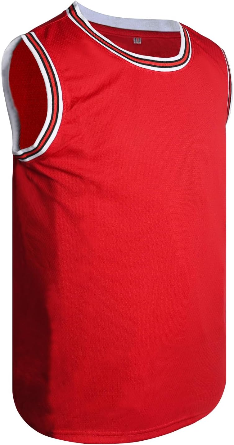 Basketball Jersey, Mens Blank Jerseys Plain Sleeveless Practice Jersey S-3XL - Image 11