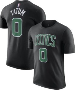 Outerstuff Jayson Tatum Boston Celtics NBA Kids Youth 8-20 Black Statement Edition Performance Jersey T-Shirt