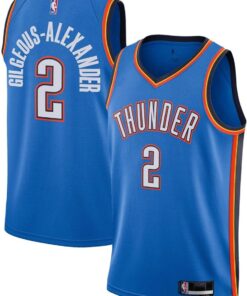 Shai Gilgeous-Alexander Oklahoma City Thunder NBA Kids Youth 8-20 Blue Icon Edition Swingman Jersey