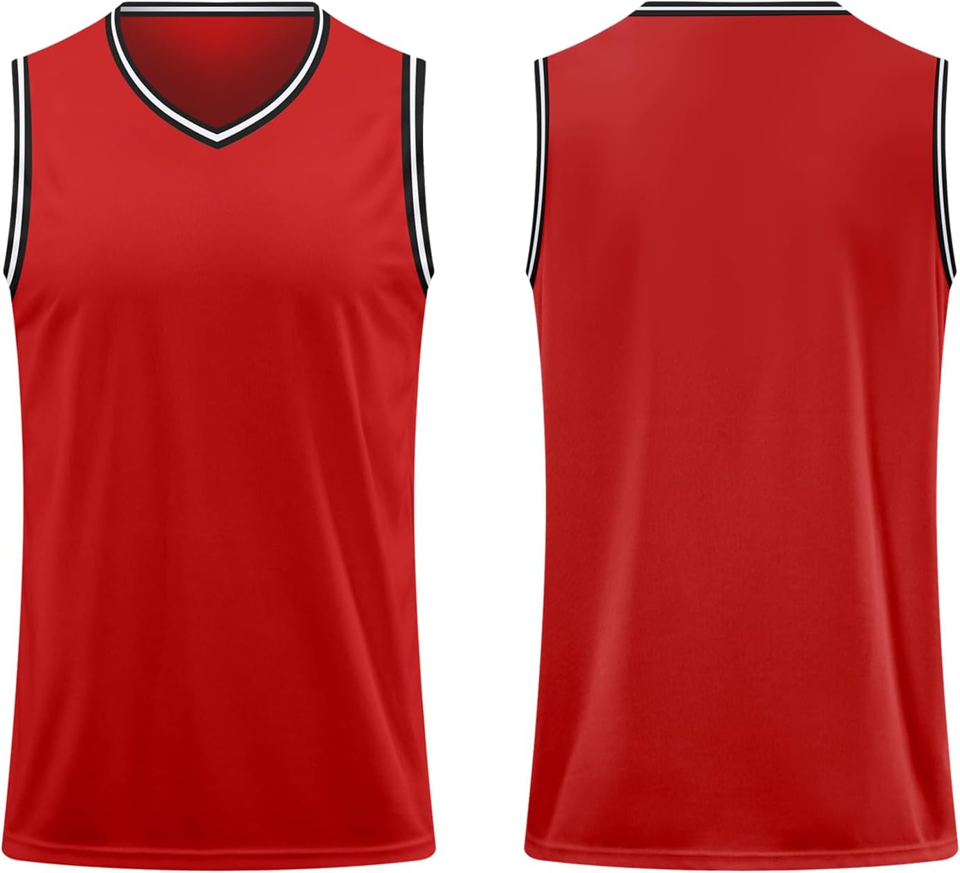 Blank Men's Basketball Jersey Cuff Stripes Team Athletic Scrimmage Uniform Mesh Sport Shirt S-3XL